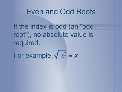 even root|even root vs odd root.